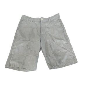 O'Neill Men's Plaid Gray White Golfing Beach Shorts Size 31‎ Waist